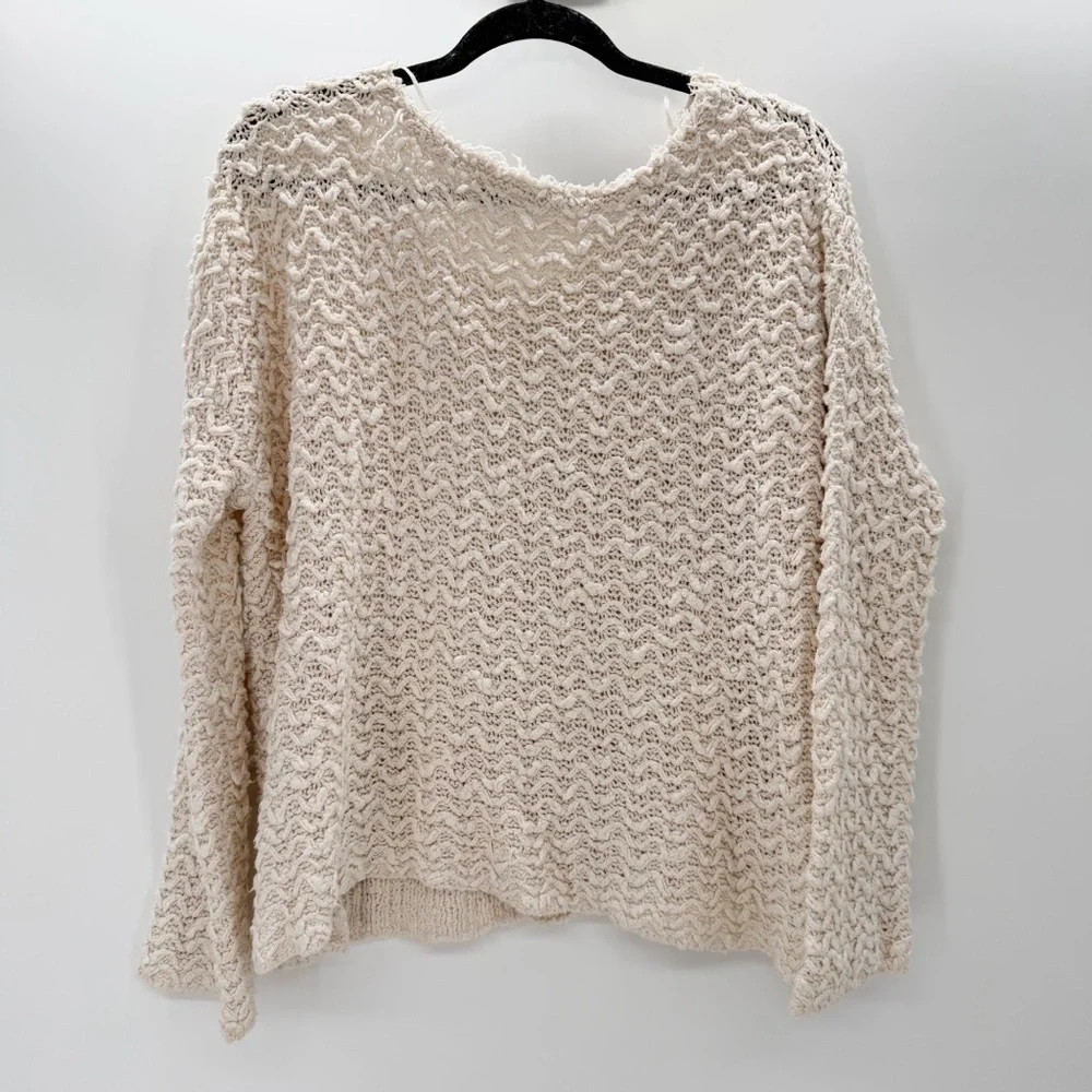 Free People Cream Knit Sweater Size Small